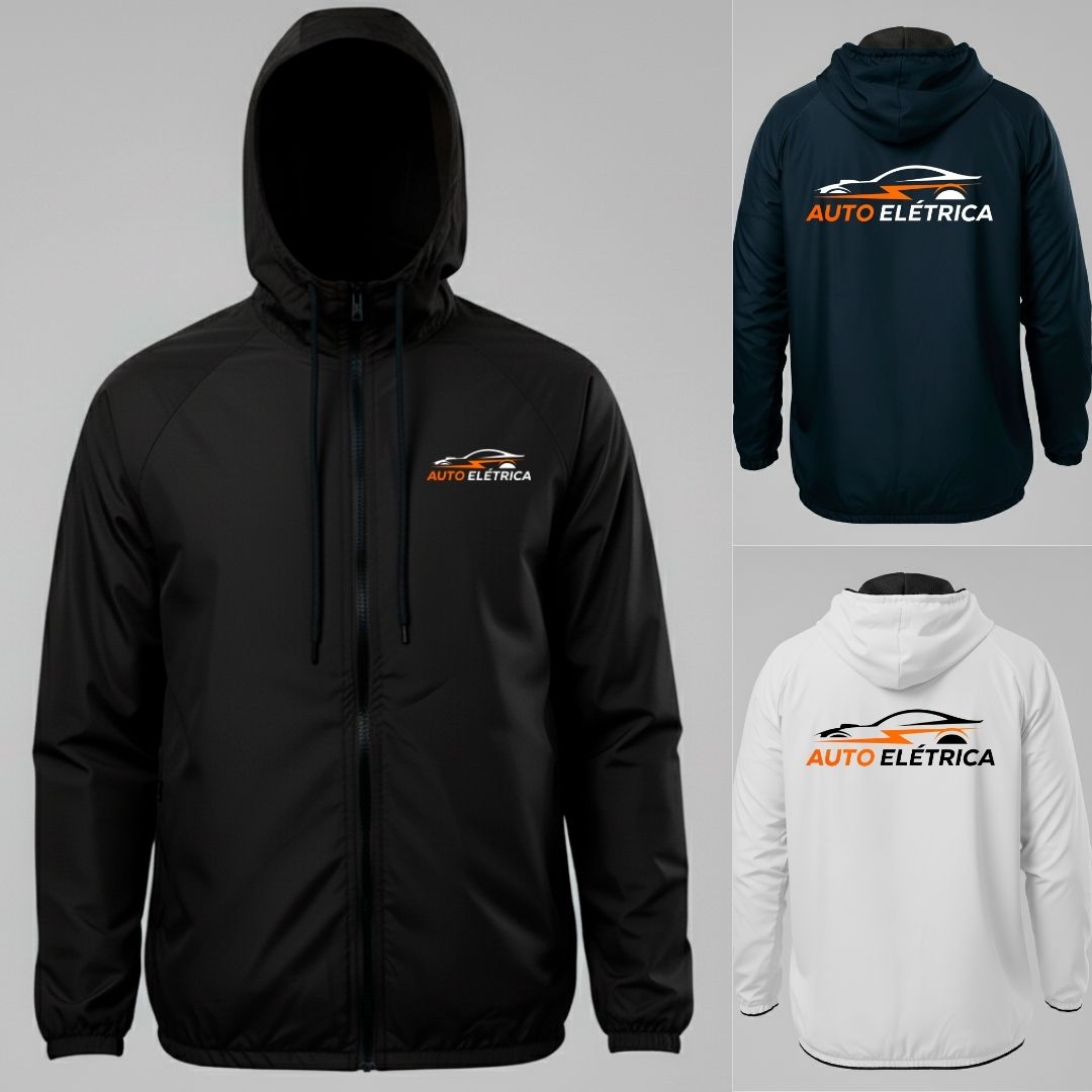Jaqueta Corta Vento Auto Elétrica