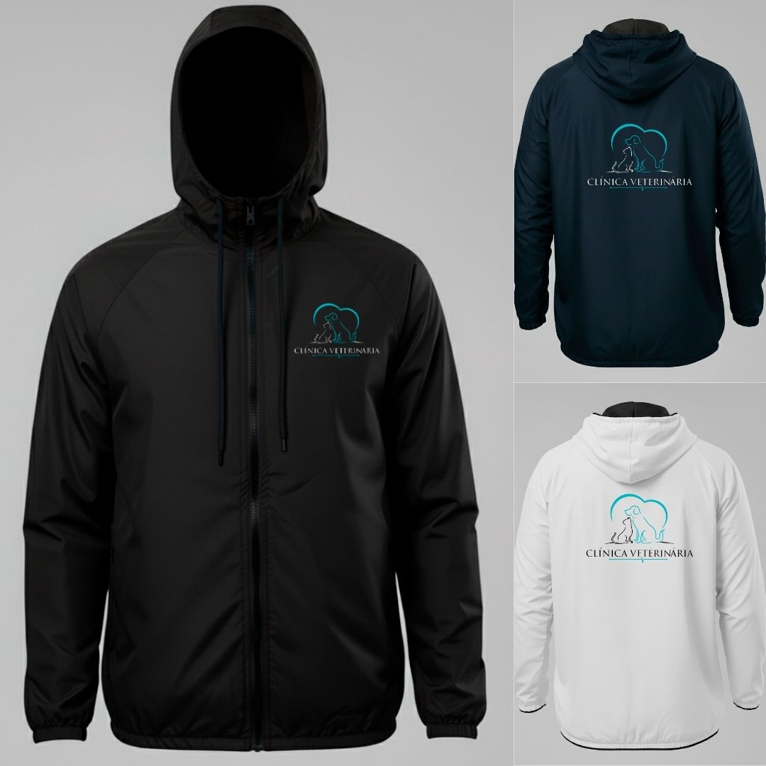 Jaqueta Corta vento Clinica Veterinária