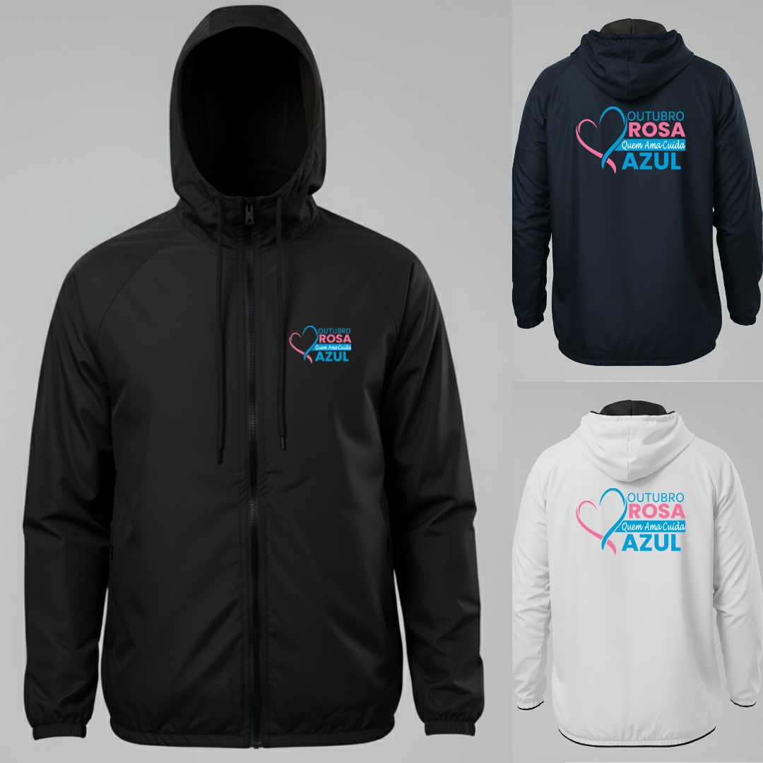 Jaqueta Corta Vento Outubro Rosa