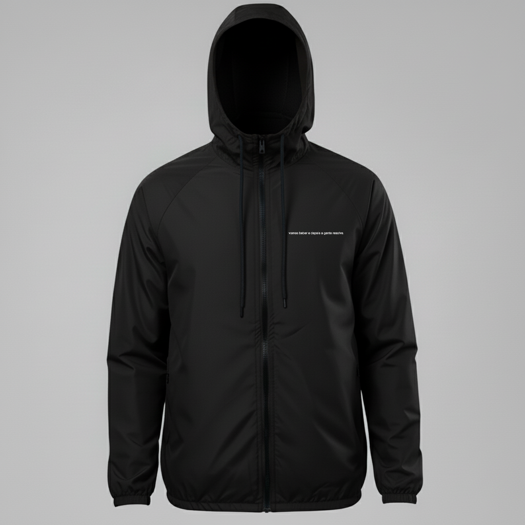 Jaqueta Corta vento, vamos beber e depois a gente resolve
